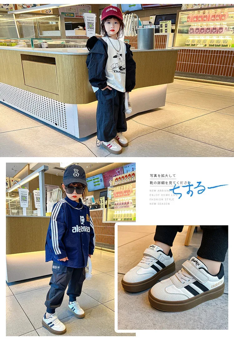 Kids Casual Sneakers – Breathable Anti-Skid Slip-On Shoes