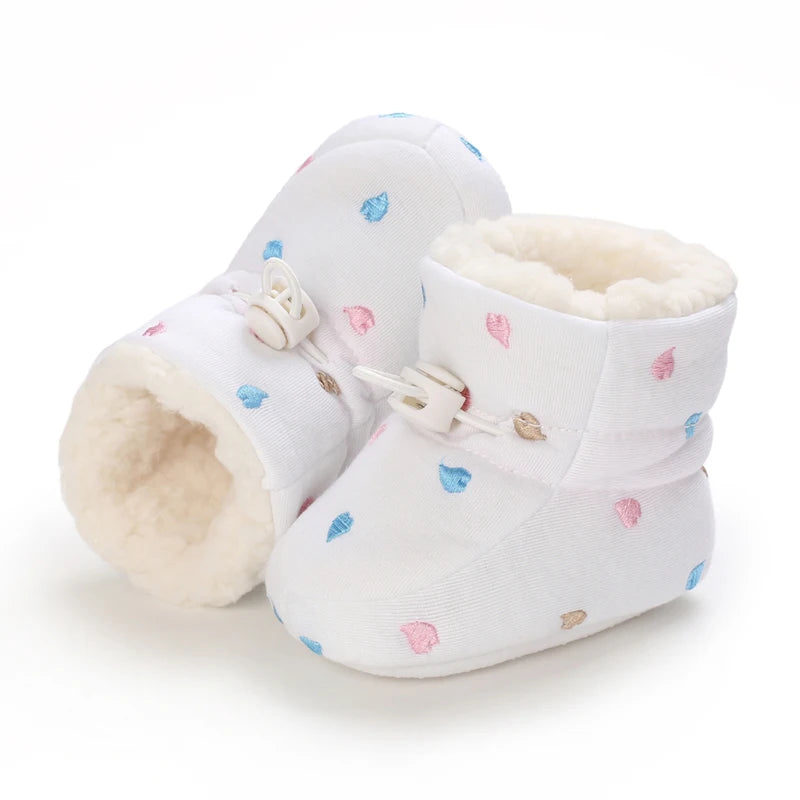 Baby Winter Snow Boots – Soft Sole Cotton First-Step Toddler Shoes