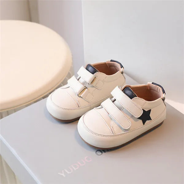 Baby & Toddler Sneakers (0–5Y) – Soft Sole Microfiber Leather Shoes