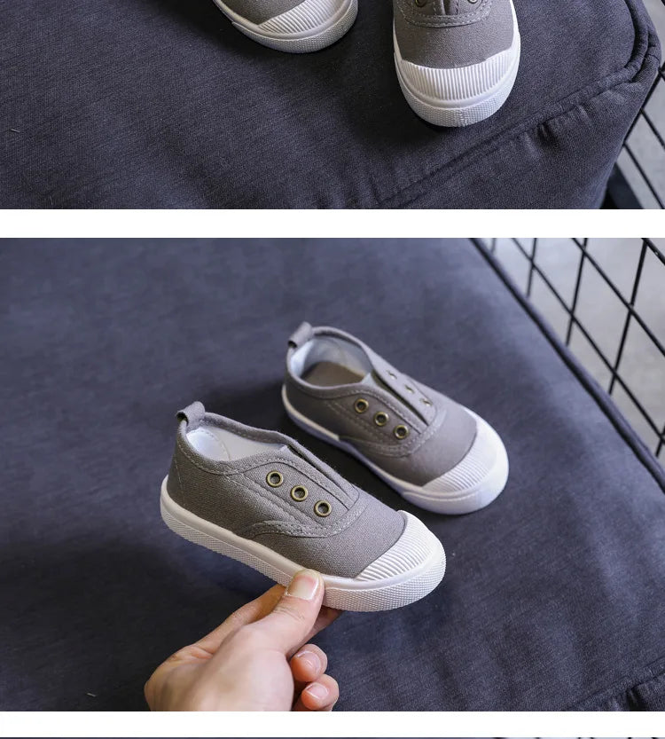 Kids’ Canvas Sneakers – Candy Color, Comfortable School Shoes