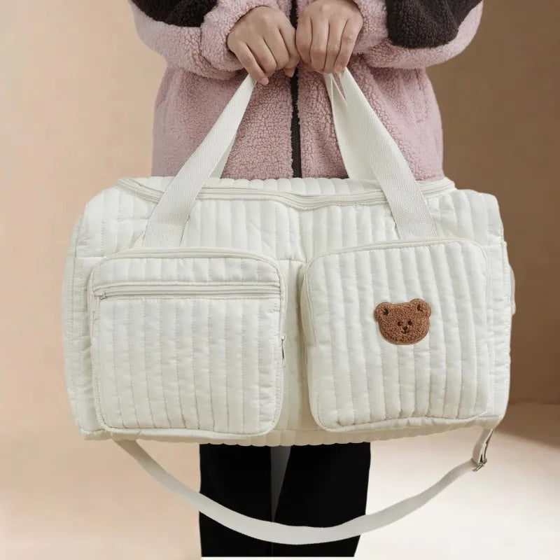 Women’s Maternity Cotton Tote Diaper Bag – Large Capacity