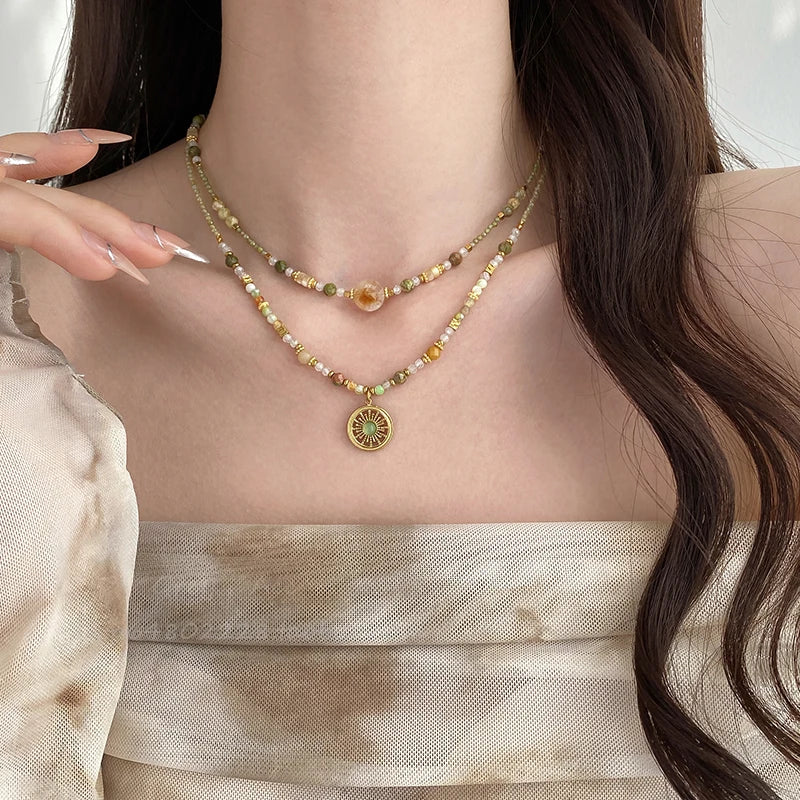 Natural Stone Bead Necklace