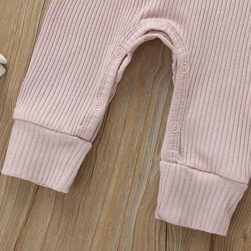 Newborn Cotton Romper, Long Sleeve Baby Jumpsuit