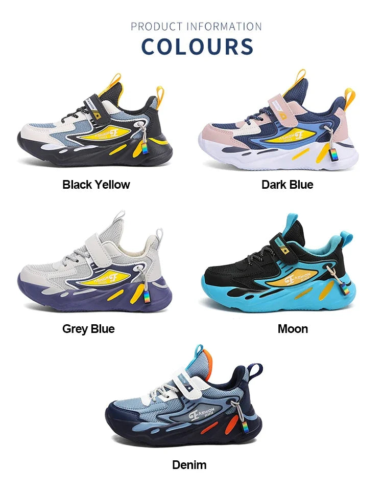 Kids’ Mesh Sneakers – Breathable, Non-Slip Running Shoes