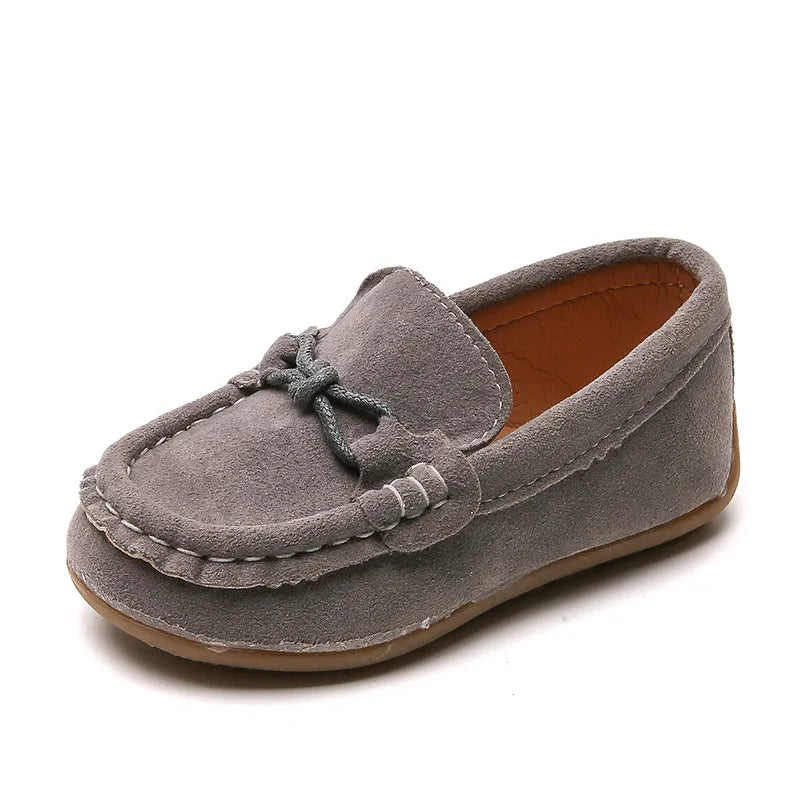 Kids 2025 Slip-On Loafers – Soft PU Leather Casual Shoes