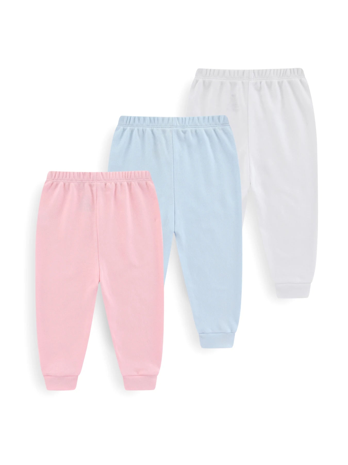 Baby 1–3PCS Cotton Pants, Solid Color Trousers for Infants