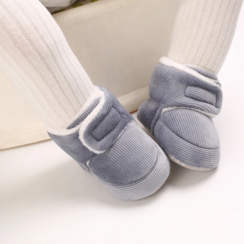 Baby Winter Snow Boots (0–18M) – Plush Soft Sole Toddler Shoes