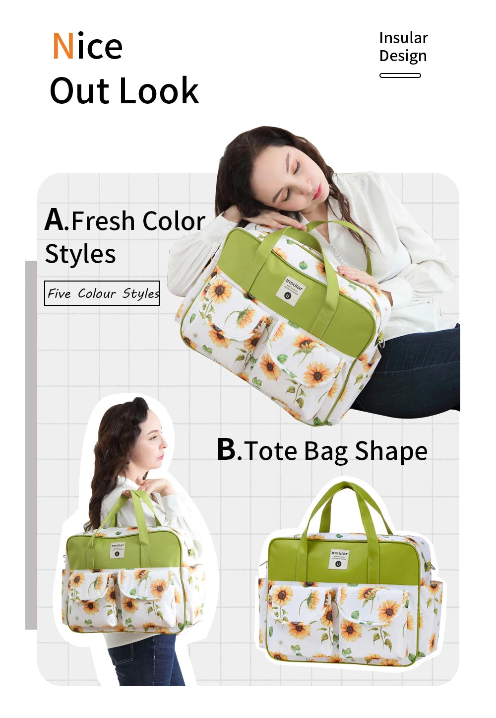 Maternity Diaper Bag – Large, Waterproof, Travel Ready