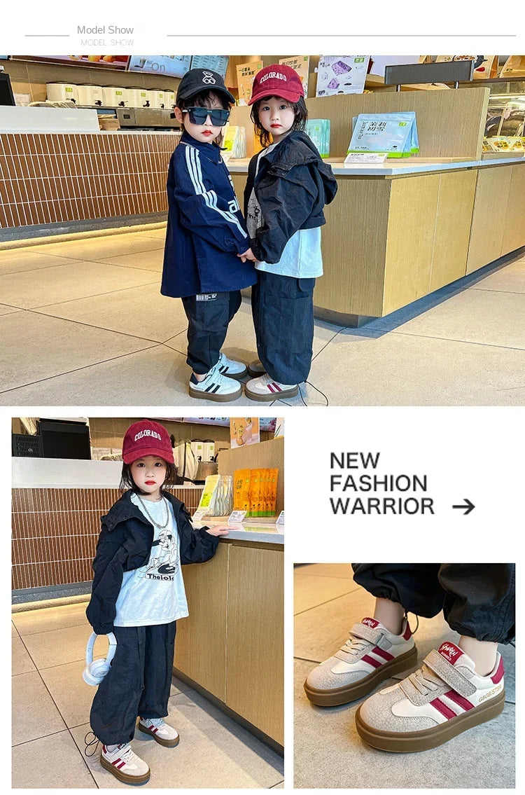 Kids Casual Sneakers – Breathable Anti-Skid Slip-On Shoes