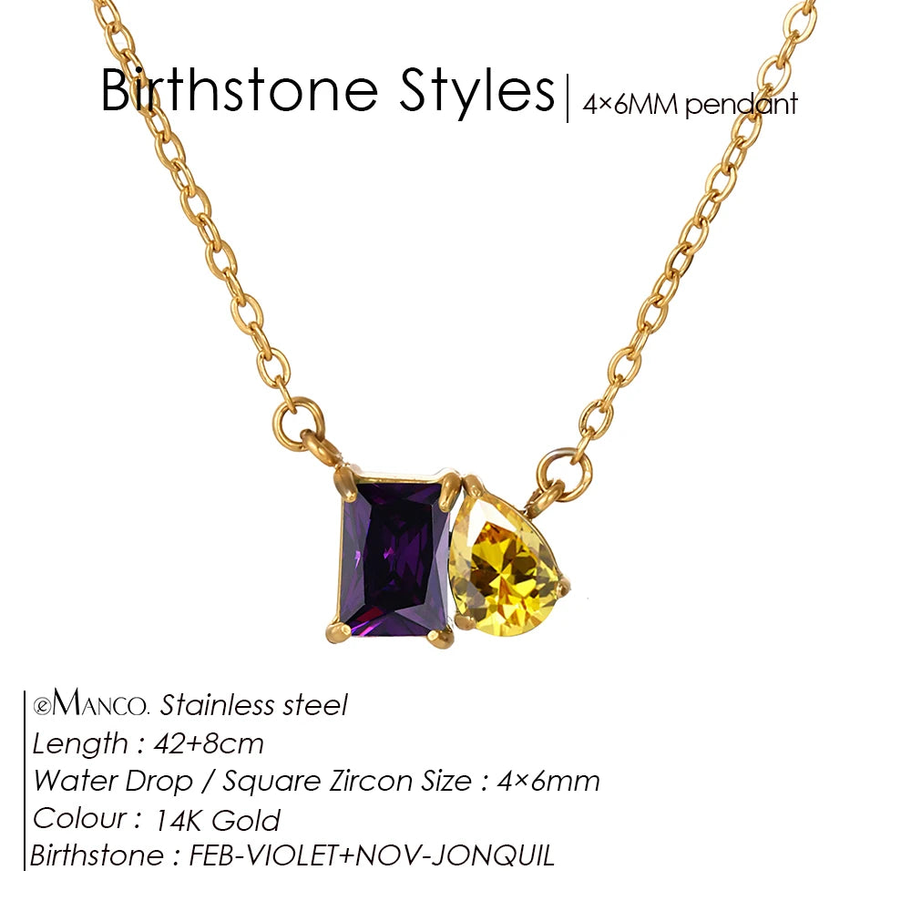 EManco Stainless Steel Square Zircon
