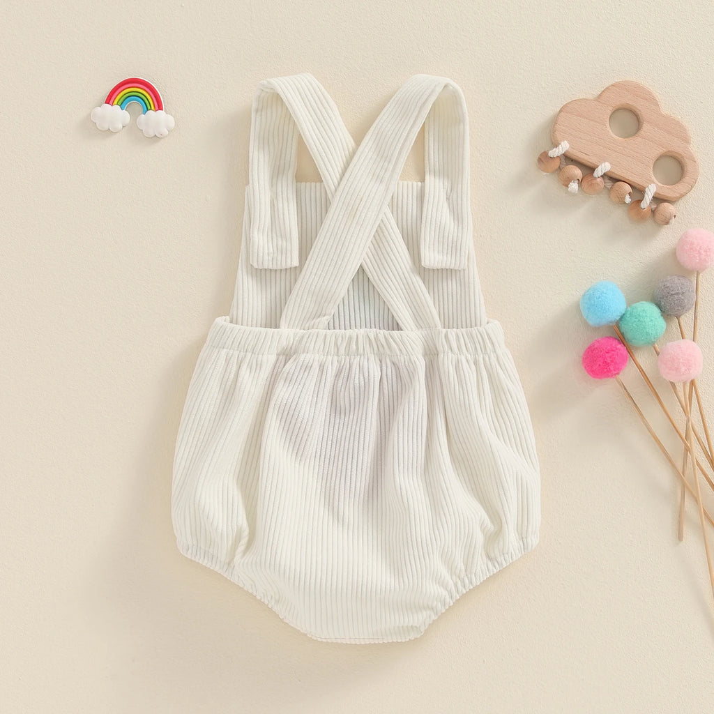 0–18M Baby Girl Summer Jumpsuit, Cute Embroidered Romper