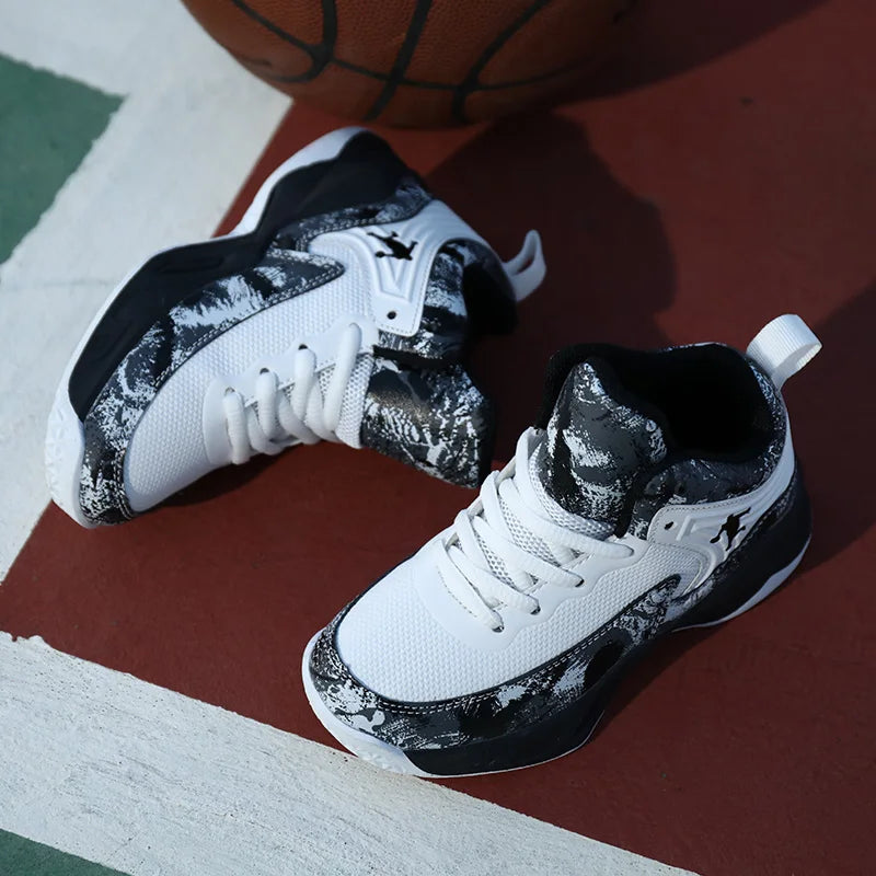 Kids 2025 Basketball Sneakers – Thick Sole Non-Slip Sports Shoes