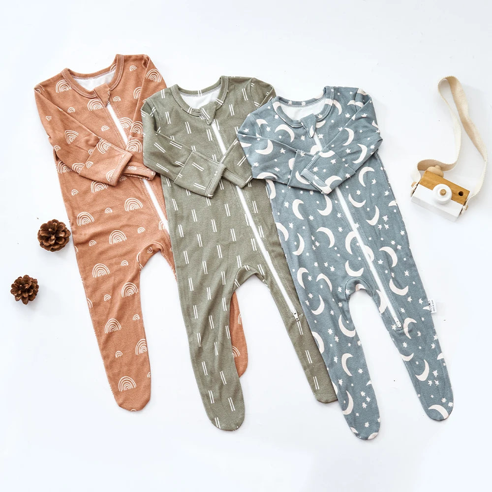 Newborn Boys & Girls Wrapped Foot Jumpsuit