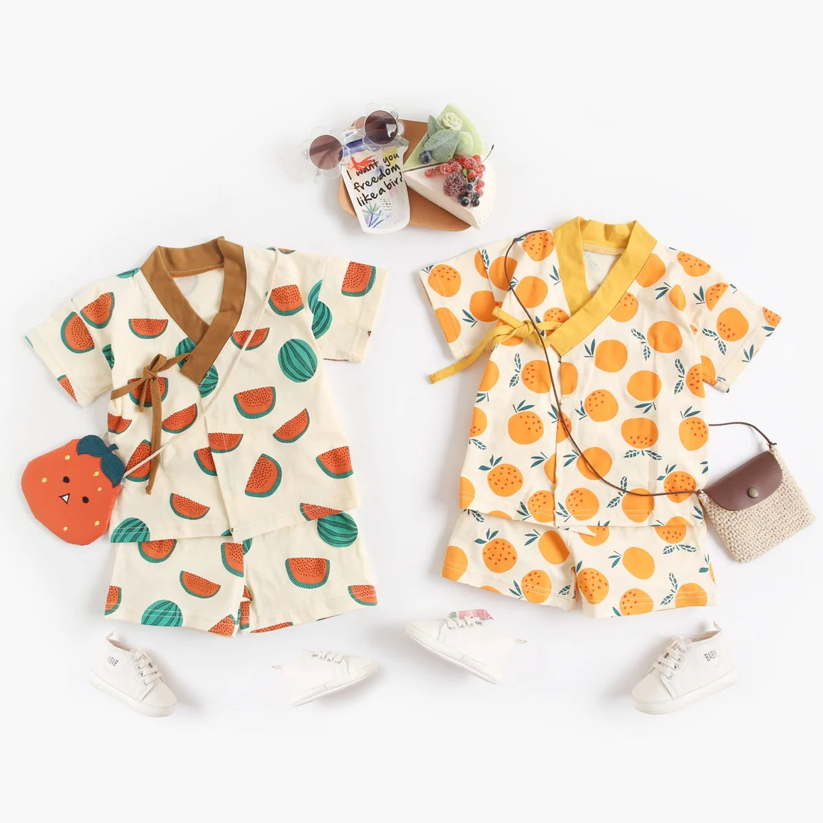 Cute Printing Cotton Baby Boys Girls Clothes