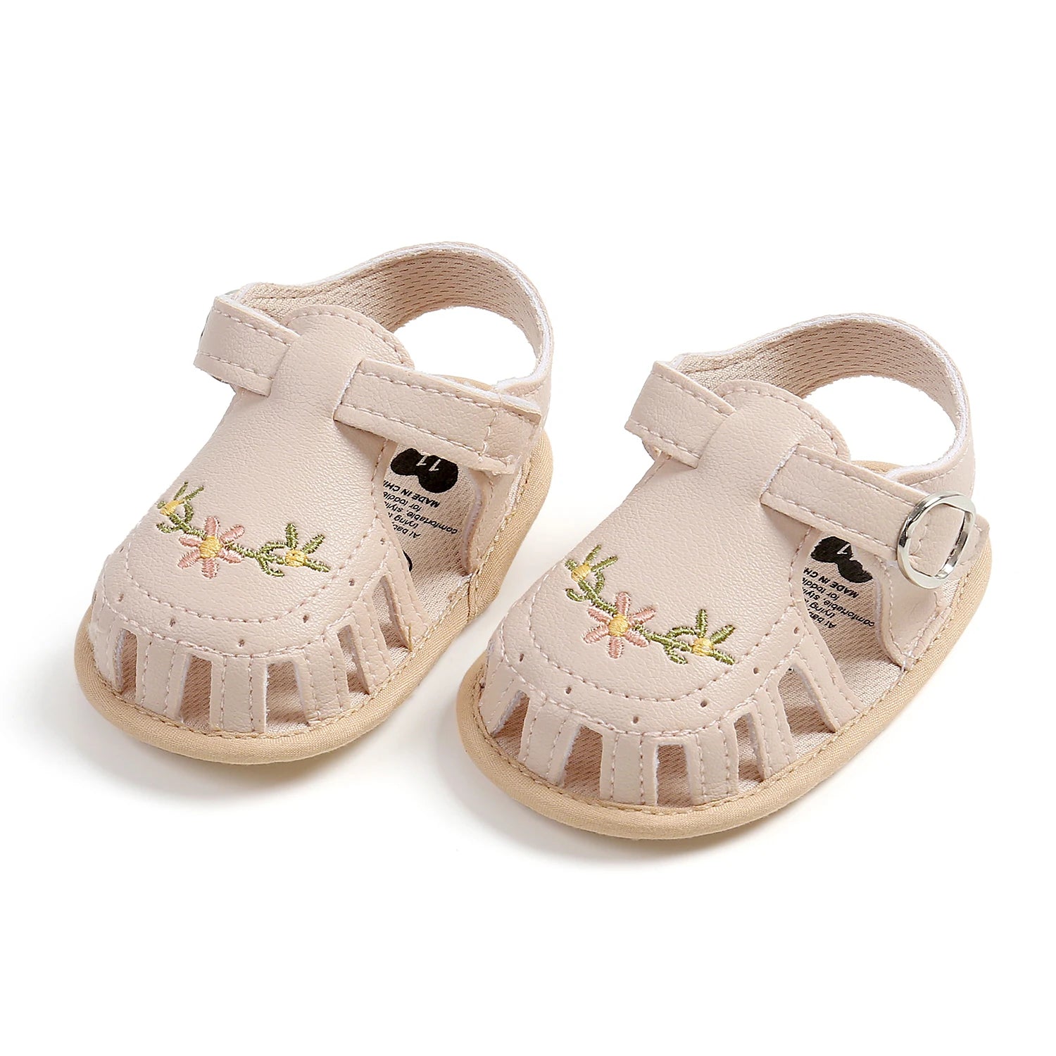 Baby Girl Summer Sandals – Breathable Lightweight Floral Wrap-Toe Shoes
