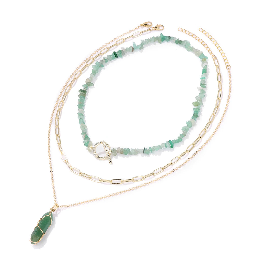 Summer Fashion Multi-layer Beads Necklace