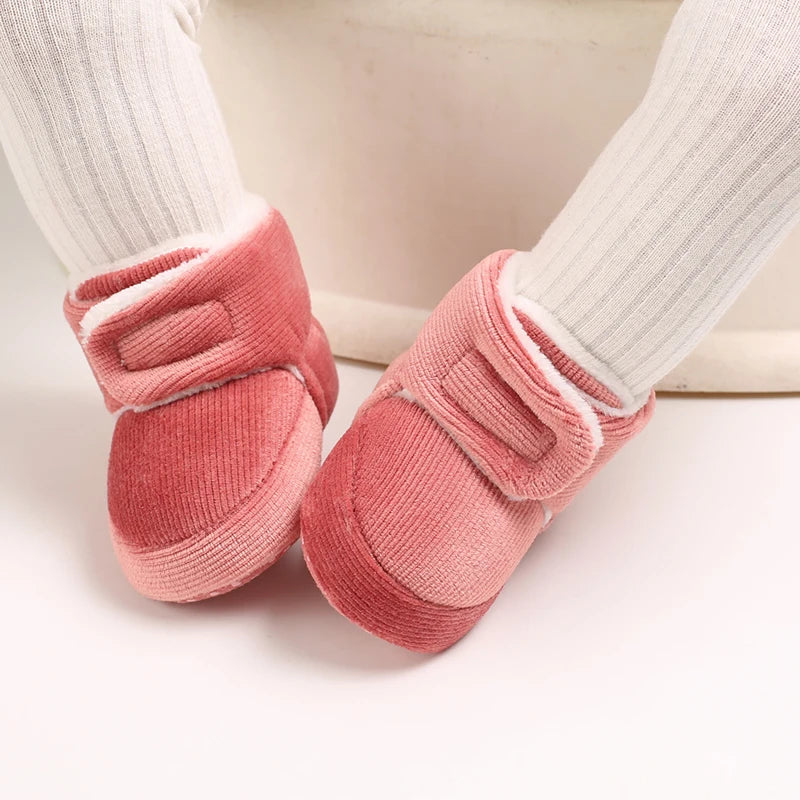 Baby Winter Snow Boots (0–18M) – Plush Soft Sole Toddler Shoes