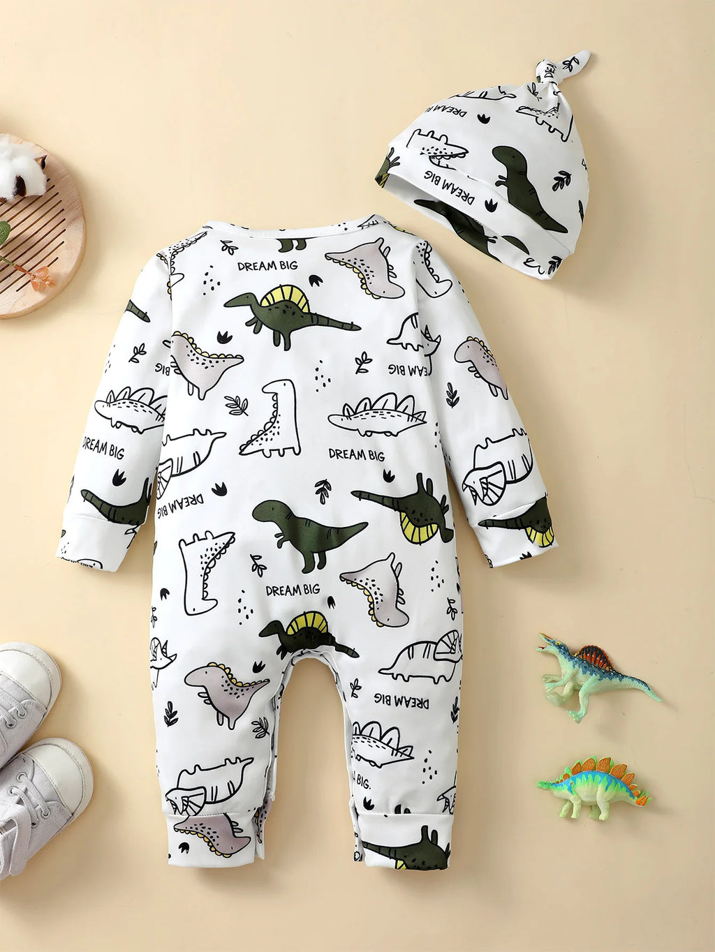 Baby Boys Bear Romper – Long Sleeve (0–12M)