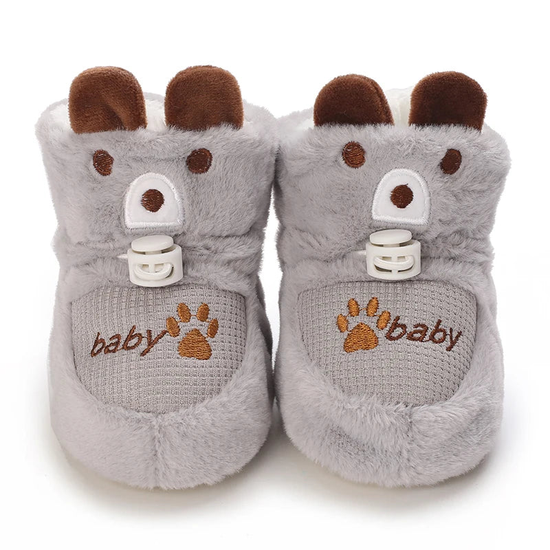 Winter 0-1 Year Old Baby Boots Warm and Cute Soft Soled Shoes