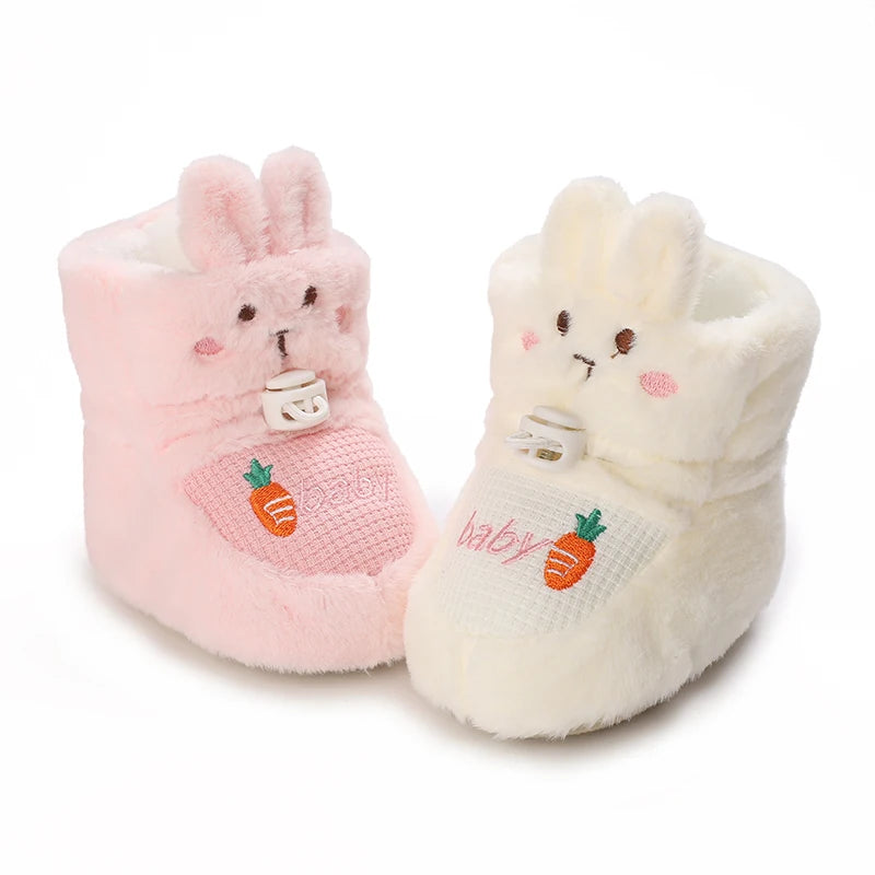 Baby Winter Cotton Shoes (0–1Y) – Thick Warm Teddy Bear Walking Shoes