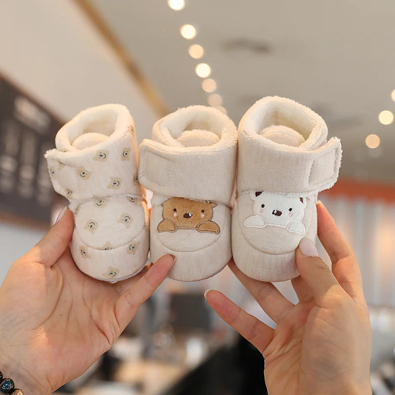 0-18M Apricot New Soft Winter Boots