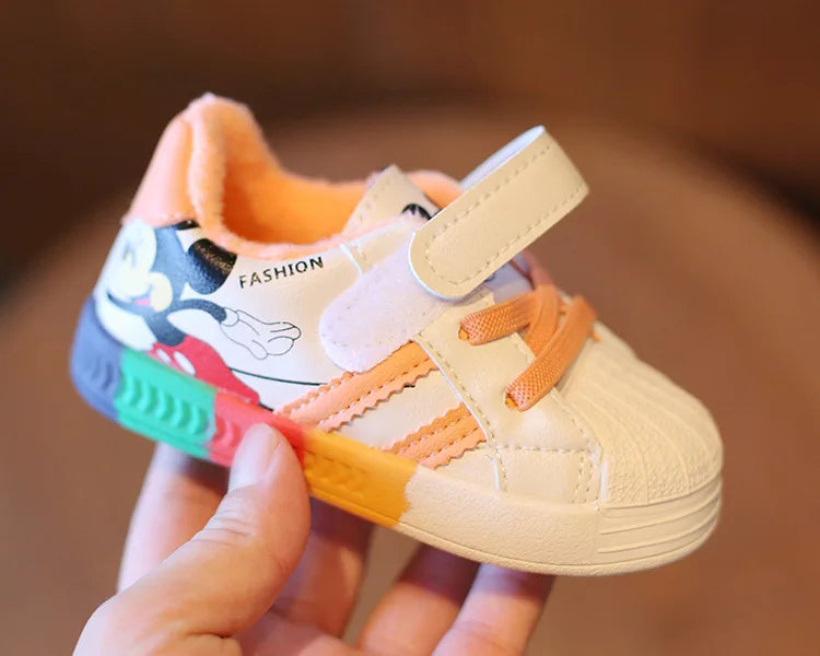 Kids’ Mickey & Minnie Sneakers – Breathable Soft Sport Shoes