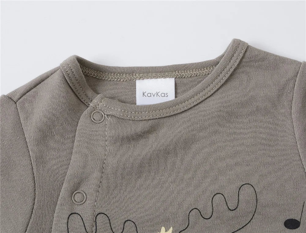 3PCS Baby Boy Romper Set, 100% Cotton, Long Sleeve 0–12M