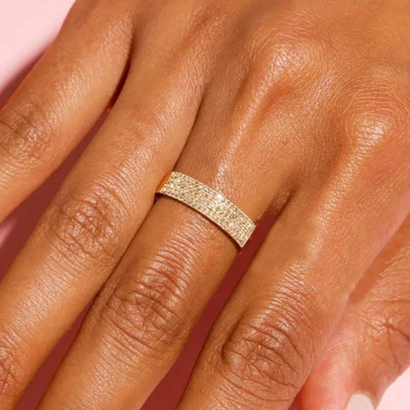 Dainty Zircon Gold Crystal Ring