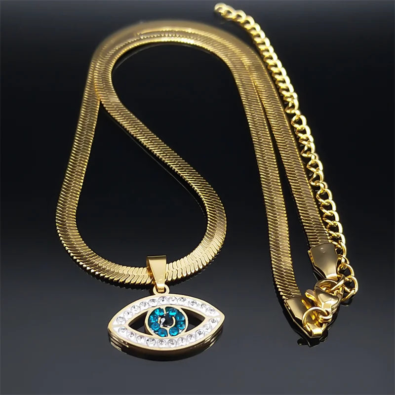Vintage Crystal Evil Demon Eye Choker