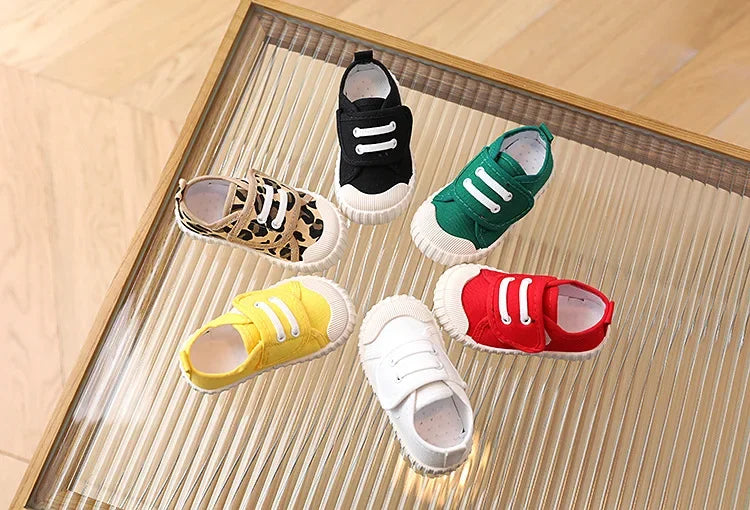 Kids Canvas Sneakers – Soft Breathable Candy-Colored Shoes