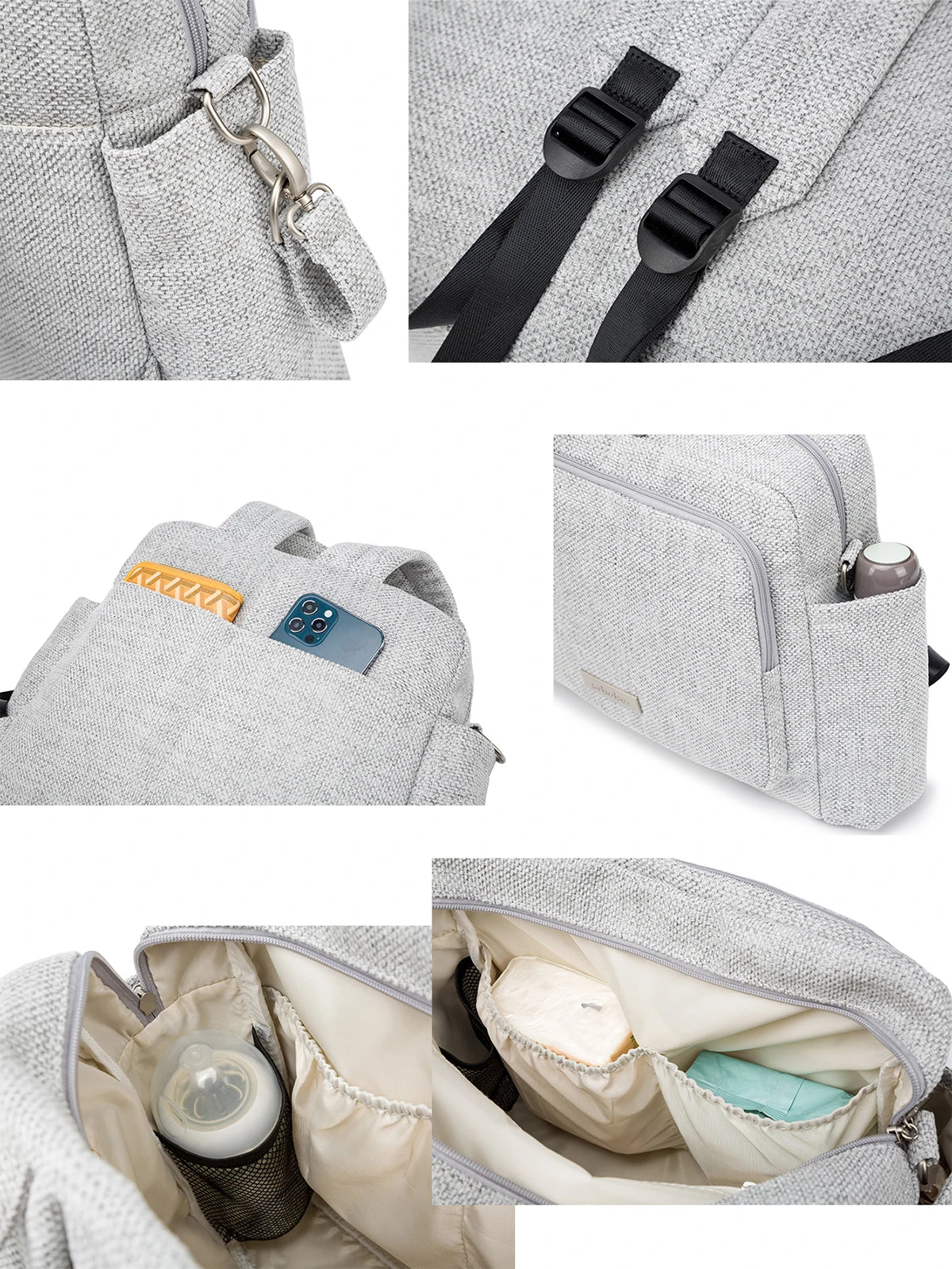 Fashion Mommy Diaper Backpack – Large Capacity, Waterproof, Multi-Functional Nappy Bag for Travel