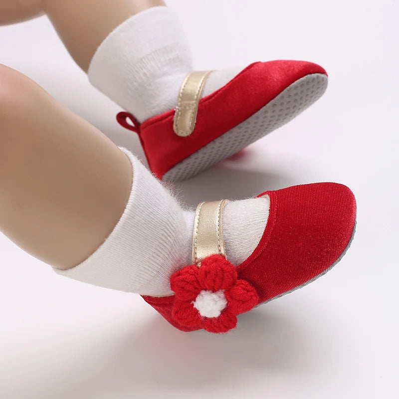 Baby Shoes (0–18M) – Plush Soft Bow Casual Sneakers