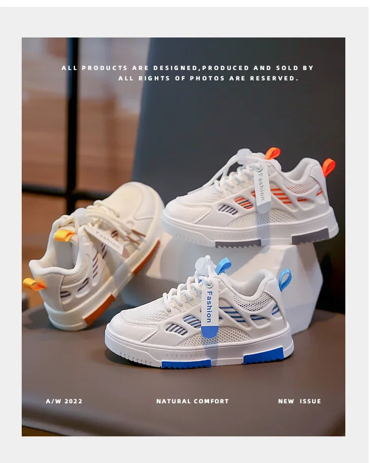 Kids’ Breathable Sneakers – Non-Slip Casual Sport Shoes
