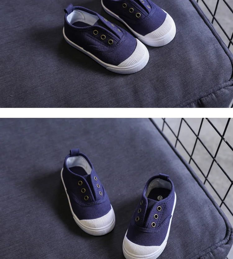 Kids’ Canvas Sneakers – Candy Color, Comfortable School Shoes