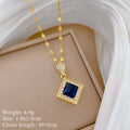 Korean Style Fashion Square Zircon Stainless