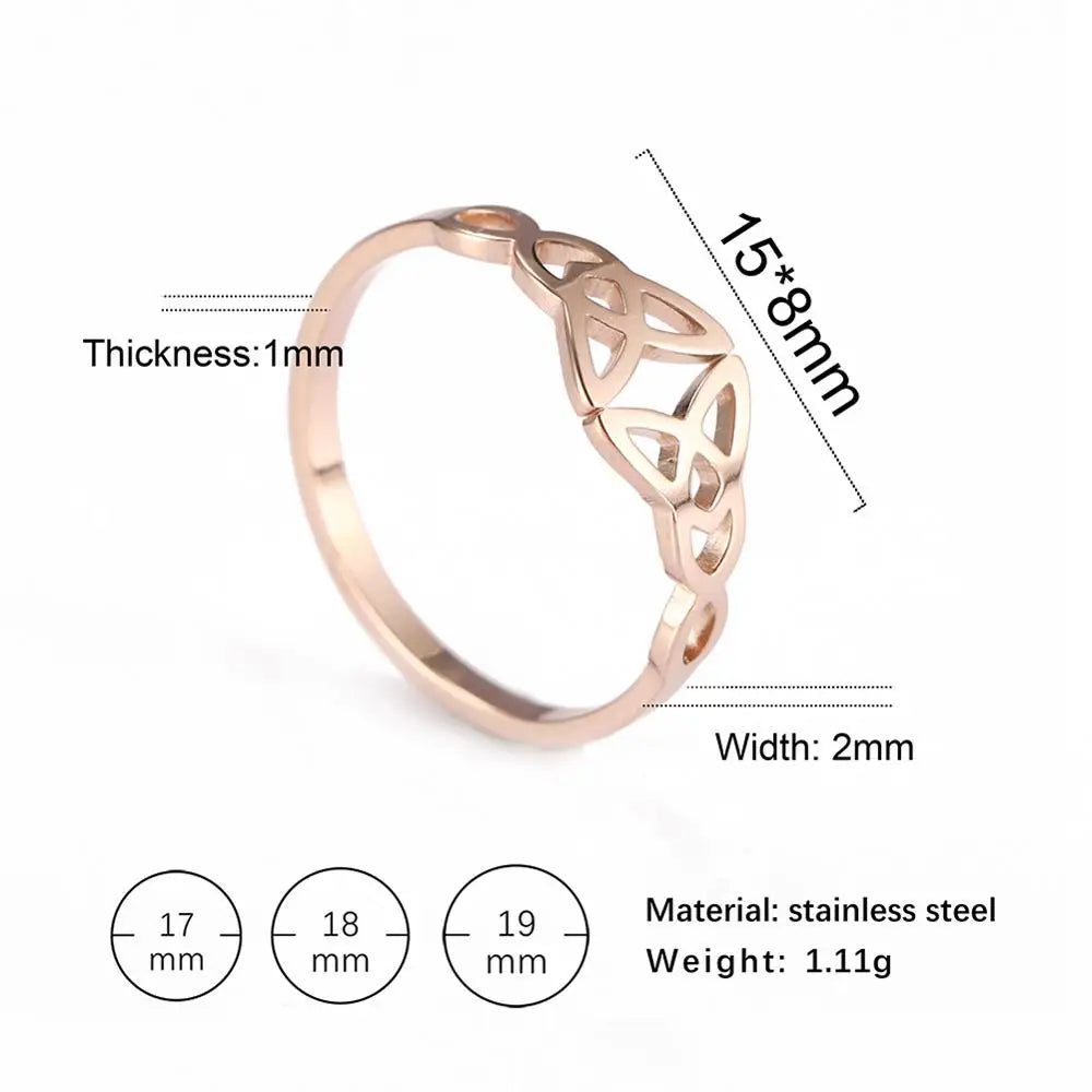 Cazador  Triquetra Irish Celtics Knot Rings for Women Stainless Steel Talisman Amulet Man Ring Jewelry 2026 Couple Gifts