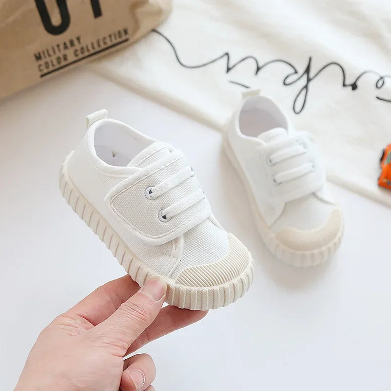 Kids Canvas Sneakers – Soft Breathable Candy-Colored Shoes