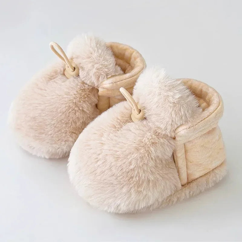Baby Winter Booties (0–12M) – Soft Sole Non-Slip First Walkers