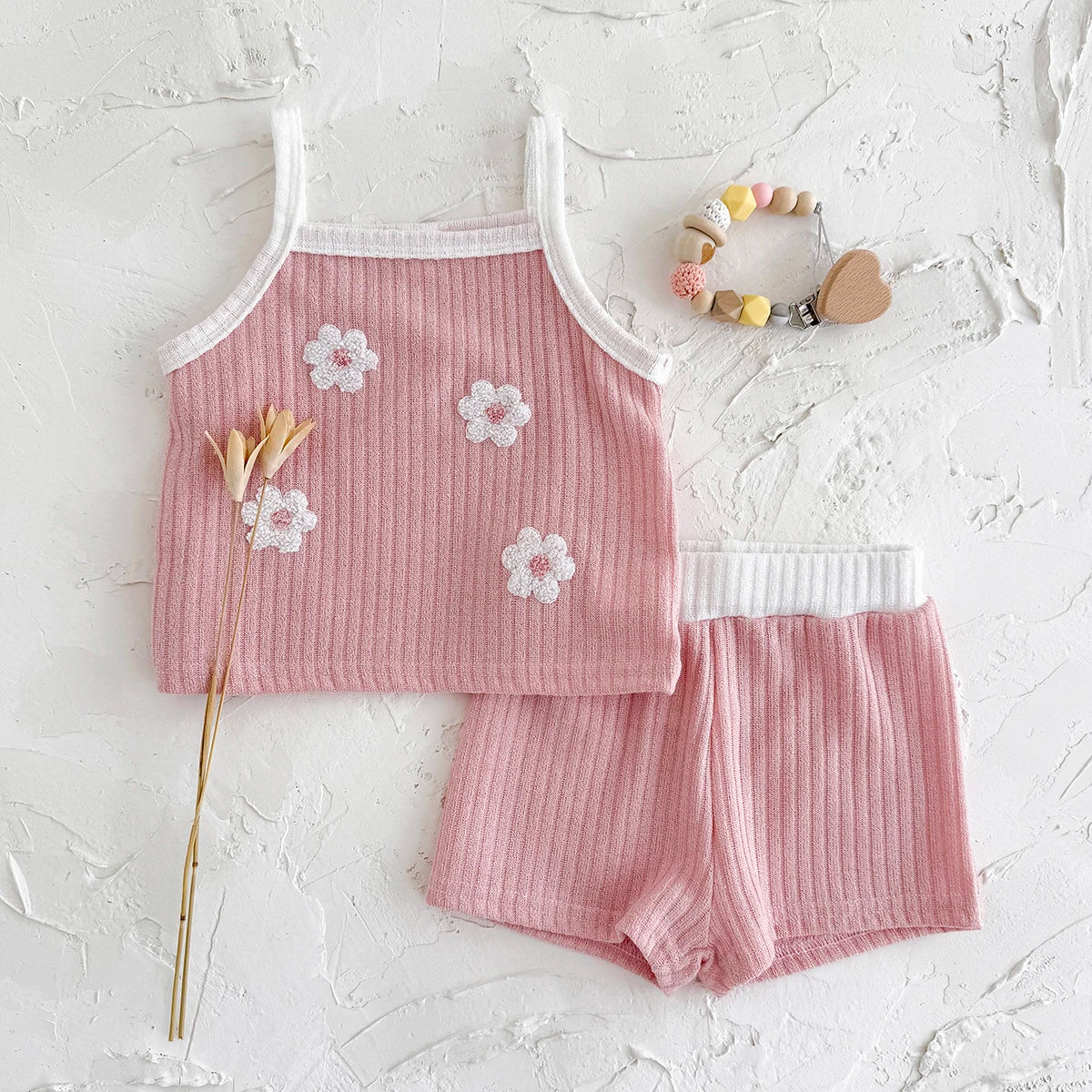 2PCS Baby Girl Summer Set – T-shirt & Shorts