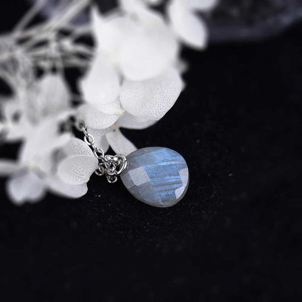 ITSMOS Natural Labradorite Amazonite Pendant