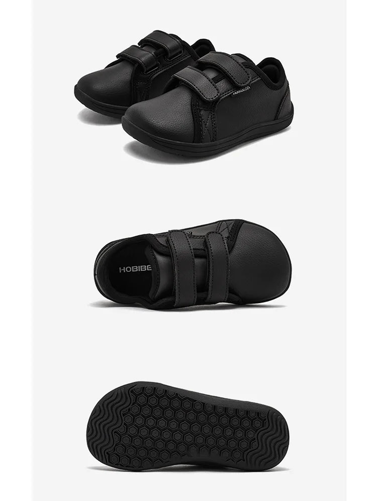 Kids Barefoot Sneakers – Lightweight Wide-Toe Hook & Loop Shoes