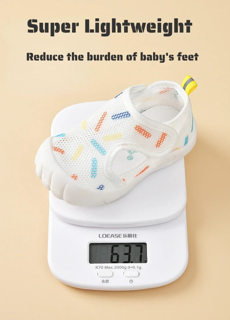 Kids Summer Air Mesh Sandals (1–4T) – Lightweight Non-Slip First Walkers