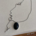 Minar Retro Black Brown Oval Natural