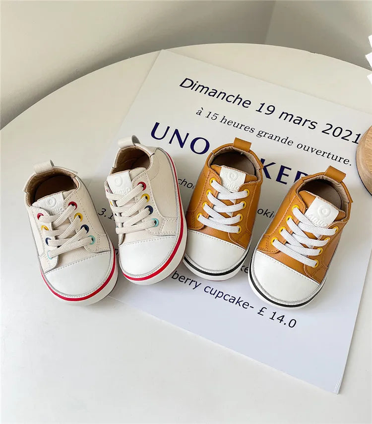 Baby Spring/Autumn Leather Sneakers  – Soft Sole Toddler Shoes