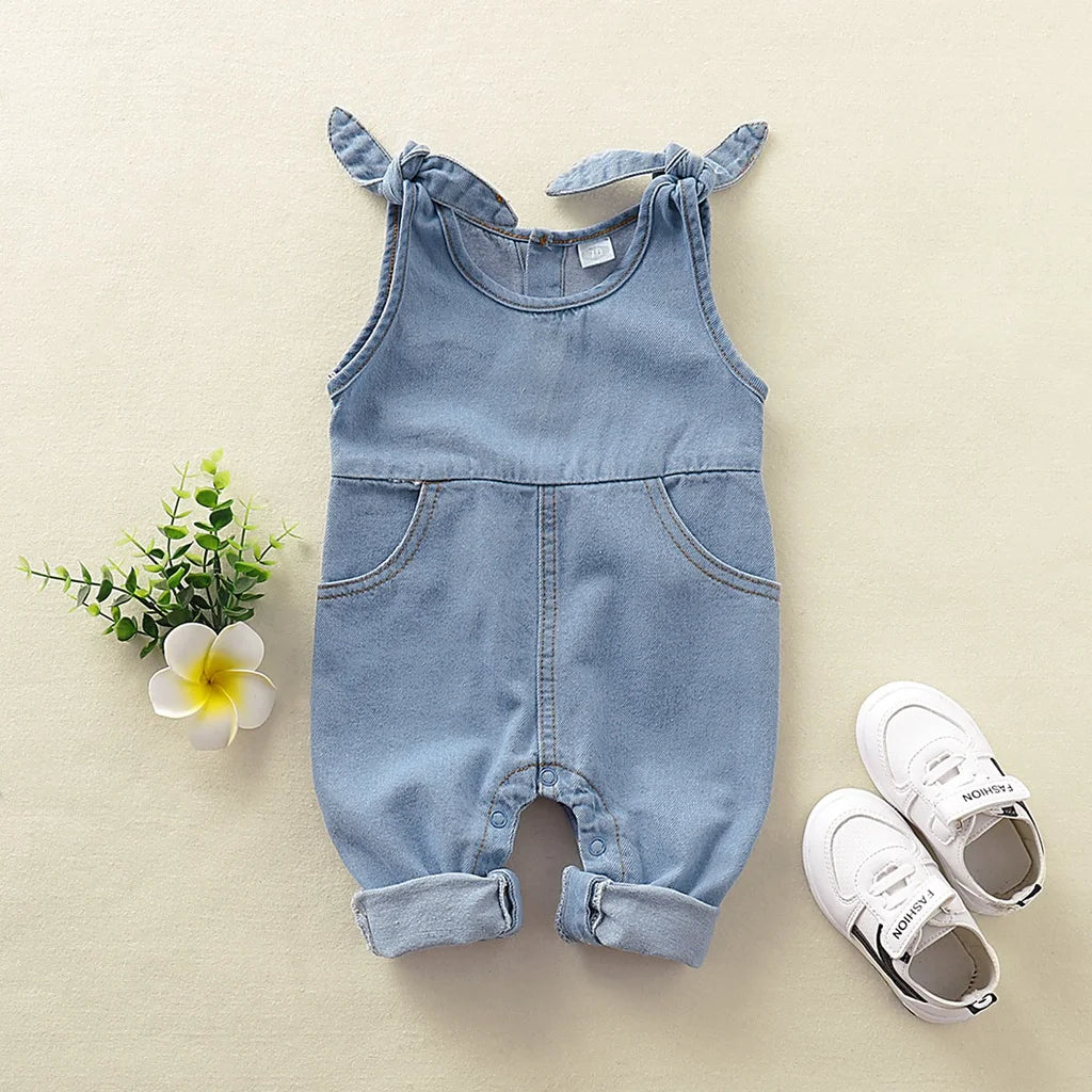 0-12 M Unisex Fashion Romper Jeans