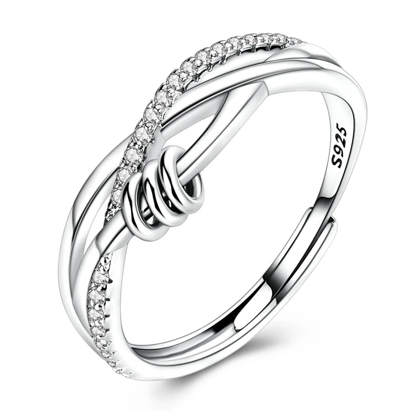 Clover Adjustable Ring 925 Sterling Silver Original Hummingbird Glow Firefly Free Size Open Rings For Women Wedding Jewelry Gift