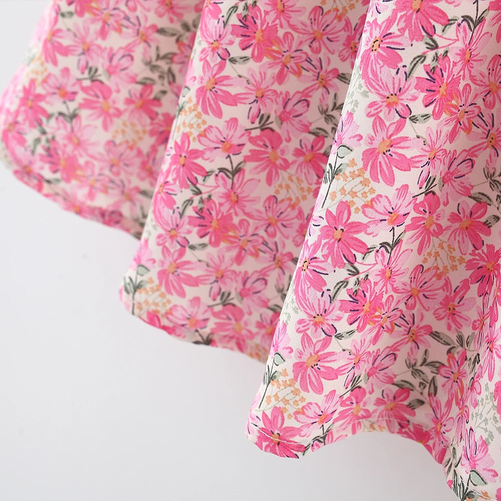 Baby Girl Summer Outfit, Bow Strap Dress & Hat