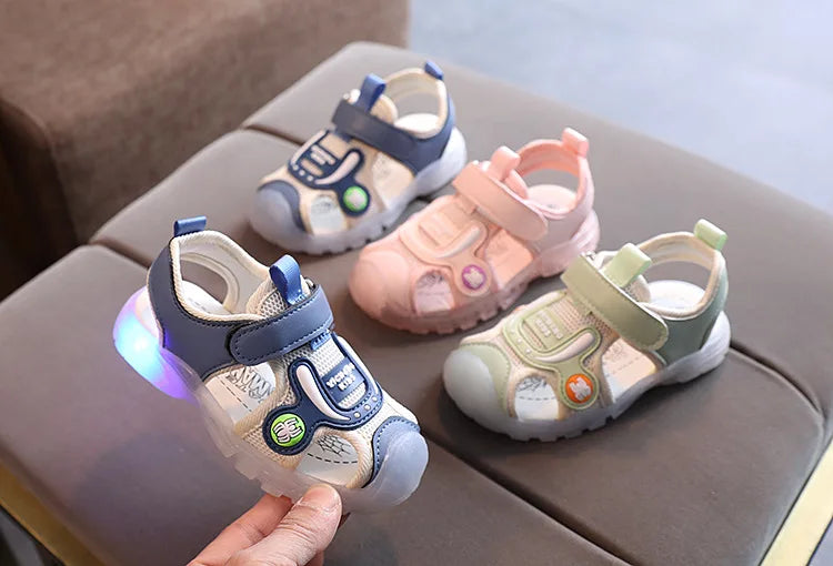 Toddler LED Sandals – Soft Sole Cartoon Summer Shoes