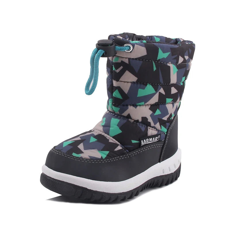 Kids Winter Fur Snow Boots – Waterproof Non-Slip Shoes