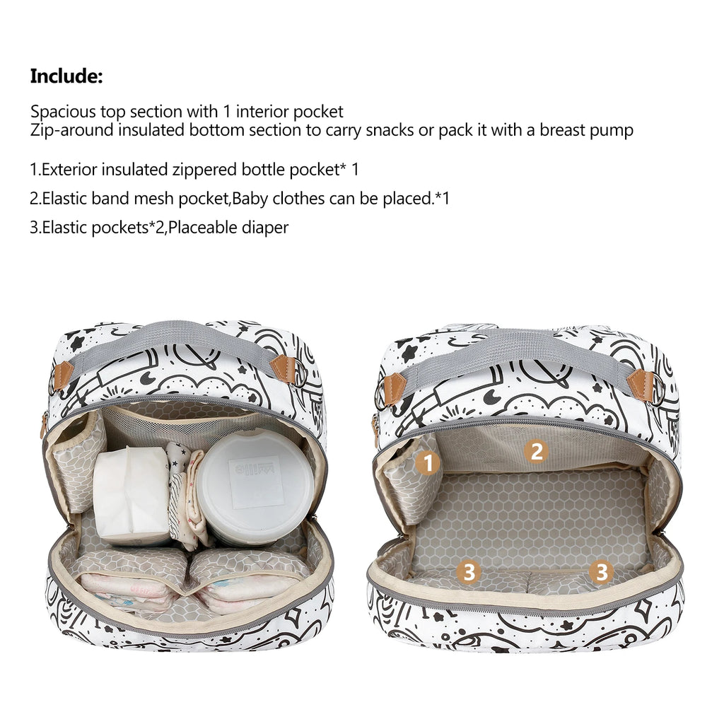 Medium Size Breast Pump Bag – Double Layer Cooler Bag for Outdoor & Working Moms